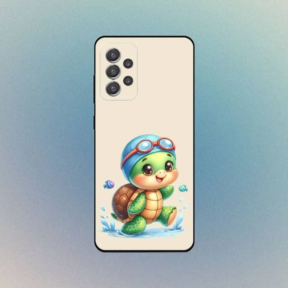 حافظة هاتف Baby T-Turtles لهاتف سامسونج جالاكسي S25، S24، S21، S22، S23، S30، مع غطاء حامل