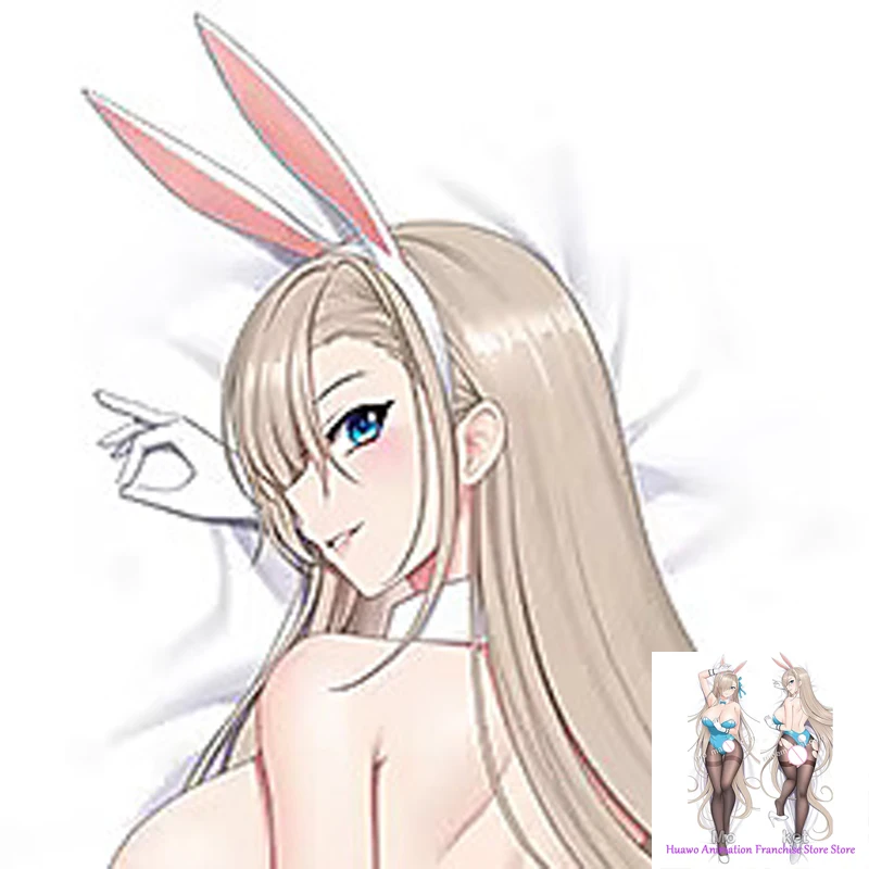 

Dakimakura Anime Asuna Ichinose Blue Bunny Girl Bunny Chaser on Board Double-sided Print Life-size Body Pillow Cover