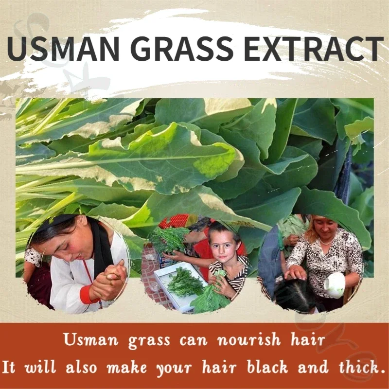 250ML Natural Healthy Usman Grass Hair Care Essential Oil Deep Hair Care Smooth Nourishes Thick Hair Unisex