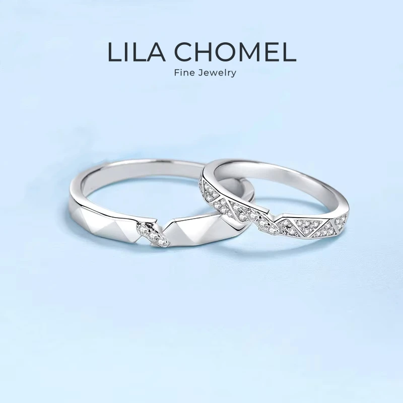 

Engagement PT950 Platinum Women Men Couple Rings Valentine's Day Unisex 0.48CT Moissanite Diamond Lovers Wedding Band Girlfriend