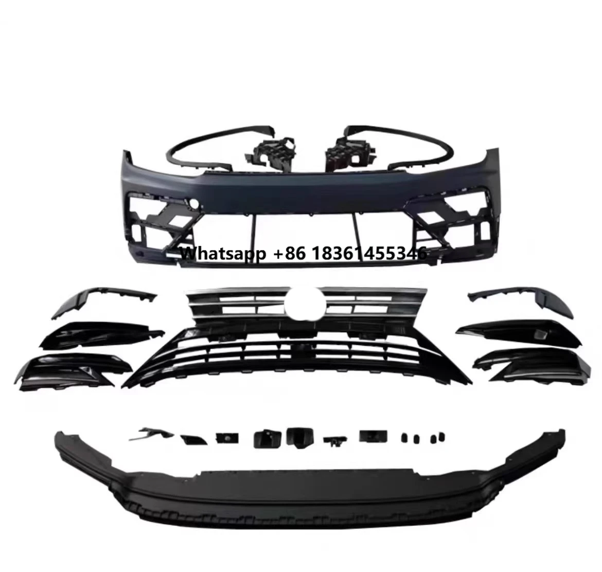 

For vw Tiguan L 2017-2024 modified R-line grill Wheel eyebrow Car Accessories Front bumper Assembly
