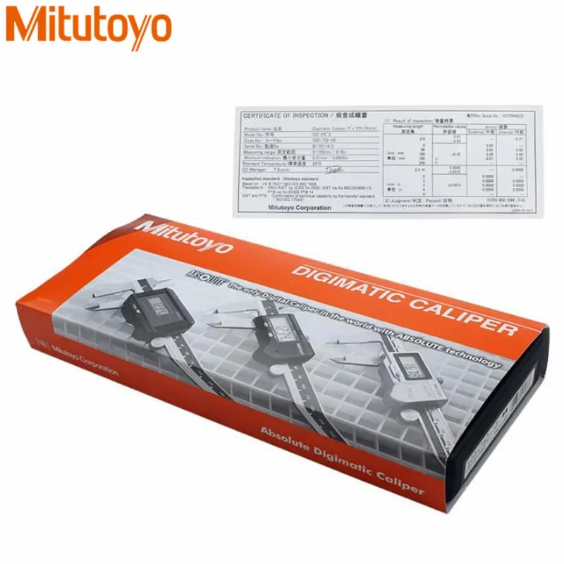 Mitutoyo wodoodporny IP67 cyfrowy zacisk 500-702/703/704/752/753/754-20 LCD Paquimetro mikrometr 0-150/200/300mm/0.01mm