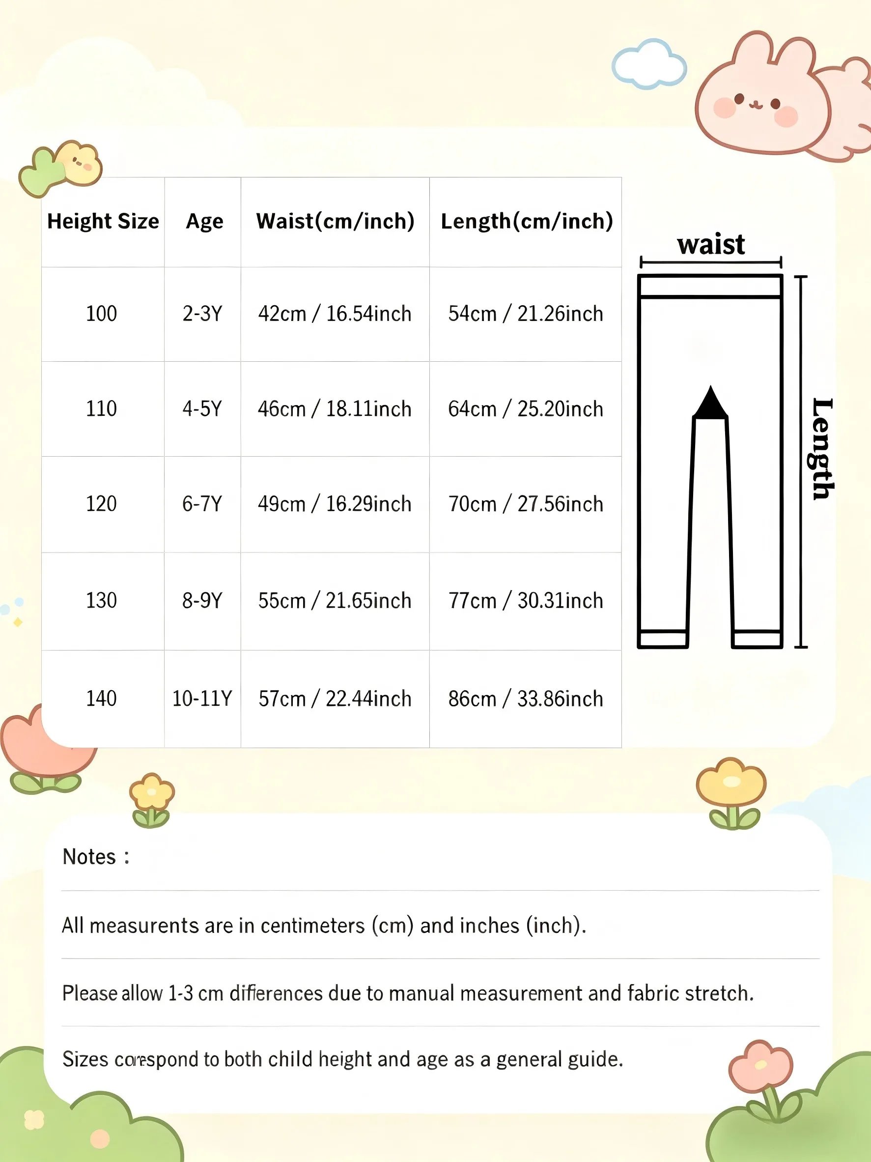 2 Stück Kinder-Hosen mit hoher Taille und ausgestelltem Bein, 3–11 Jahre, einfarbig, weich, dehnbar, elastisch, für Mädchen, für Schule, Freizeit, Alltag, Sommerkleidung – Detail 1