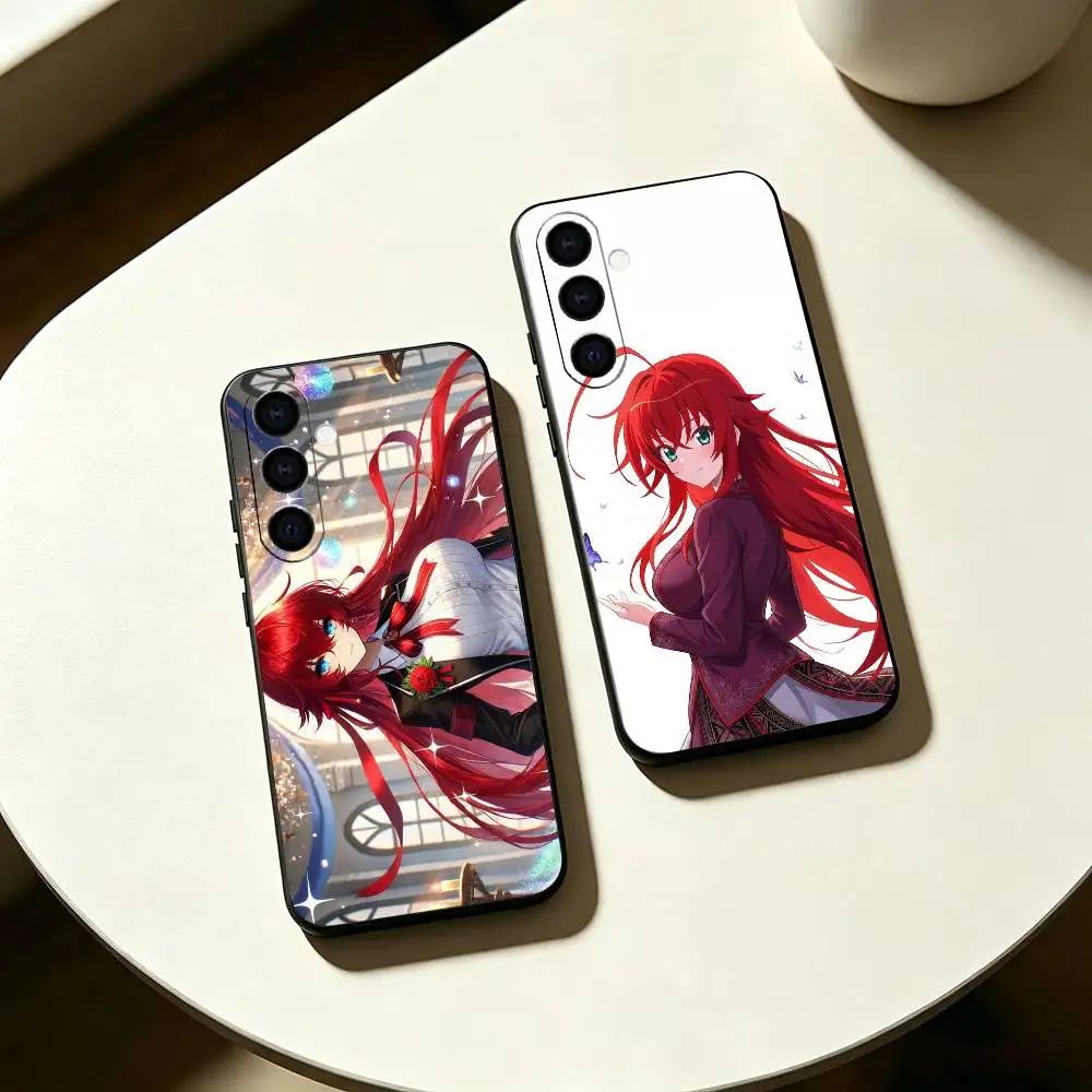 R-Rias Gremory High School DxD Phone Case For Samsung Galaxy A73,A72,A71,A70,A53,A52,A51,Soft Silicone Black Cover
