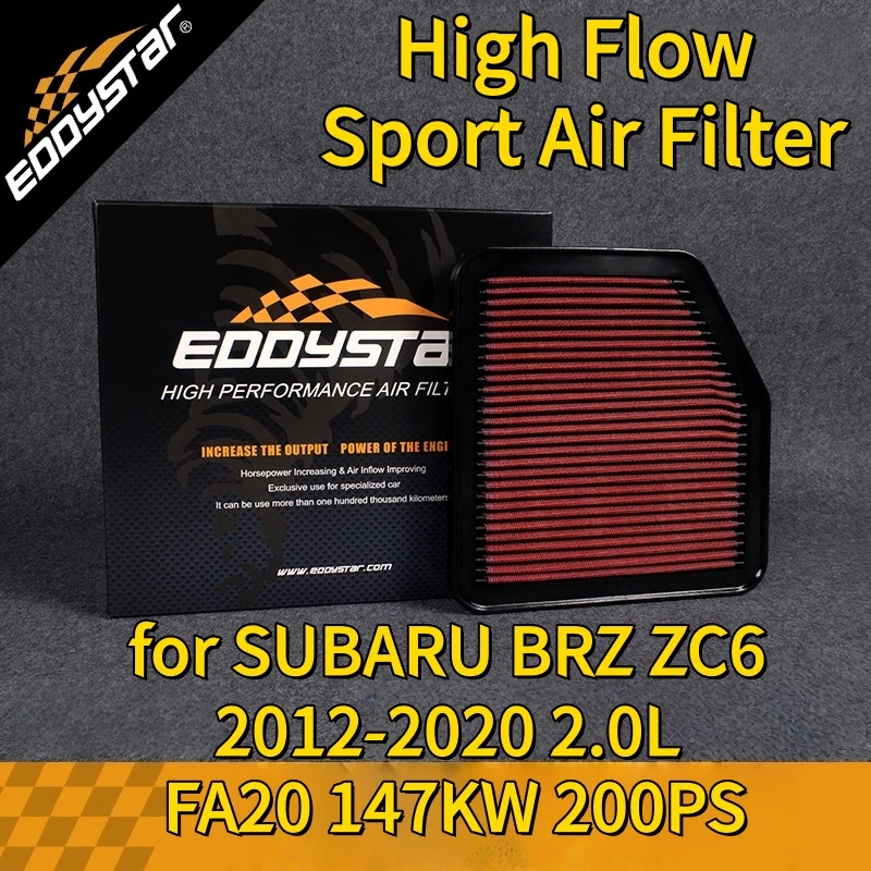 

Спортивный воздушный фильтр с высоким расходом для SUBARU BRZ ZC6 2012-2020 2.0L FA20 147KW 200PS моющиеся гоночные впускные фильтры