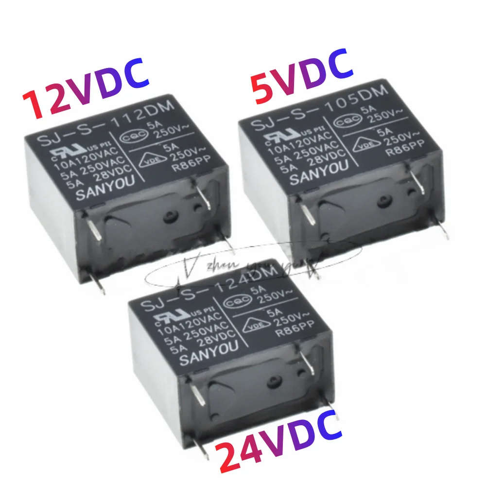 Relé SJ-S-112DMH 12V DC, 10A, Encapsulado, IP65, 4 pines