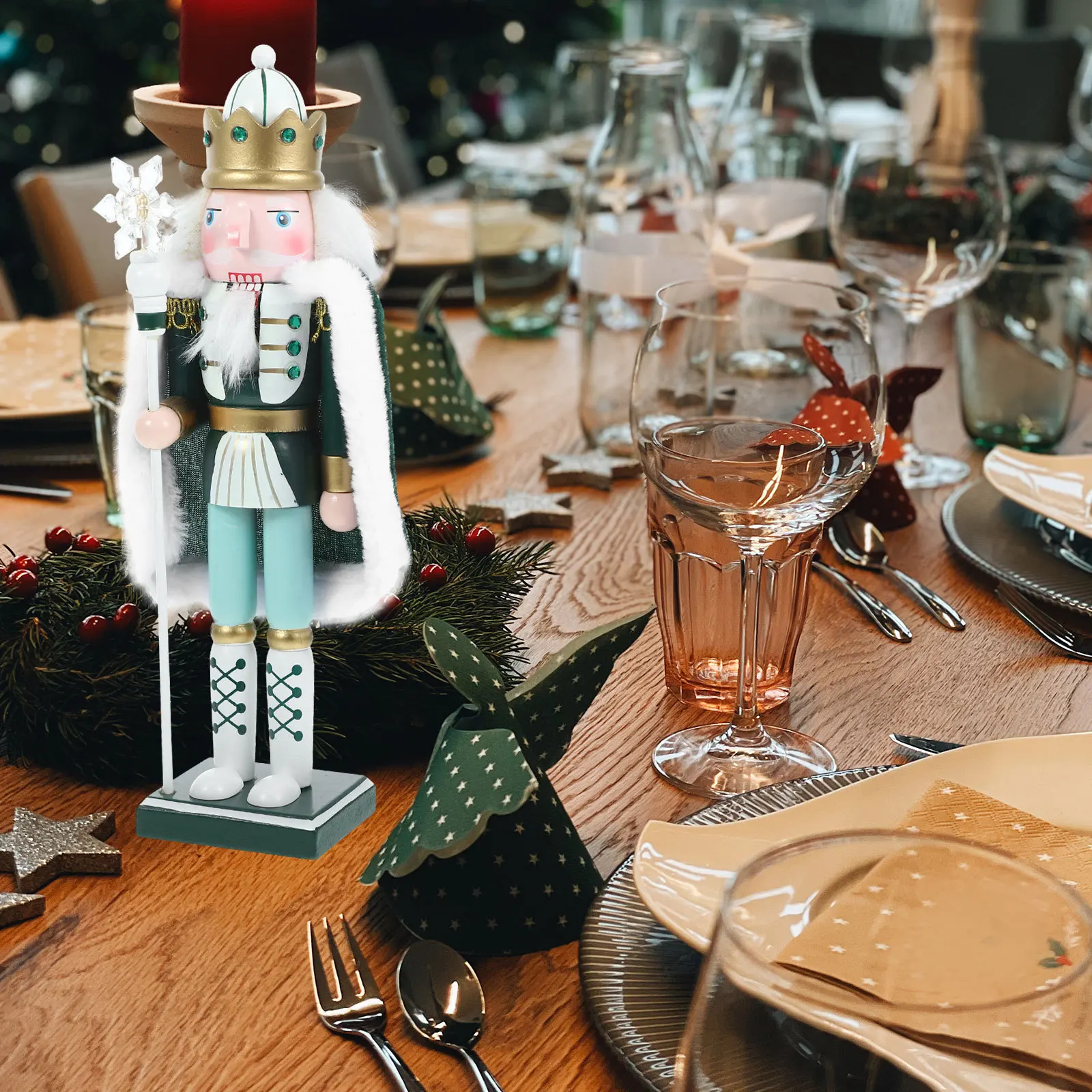 

Christmas Wooden Nutcracker Ornament Classic Xmas Table Decor Lovely Small Wood Nutcracker Puppet Xmas Gift Christmas Gift