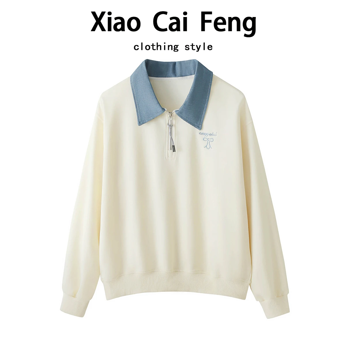 

Корейский свитшот с воротником-стойкой, женская свободная верхняя одежда, осенне-зимний дизайн, джинсовый топ с лоскутным шитьем, можно носить на улице