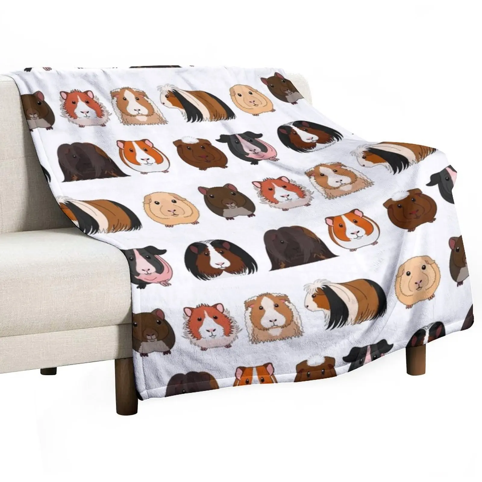 

Guinea Pigs Types Throw Blanket Picnic Custom Sofa Thins Blankets