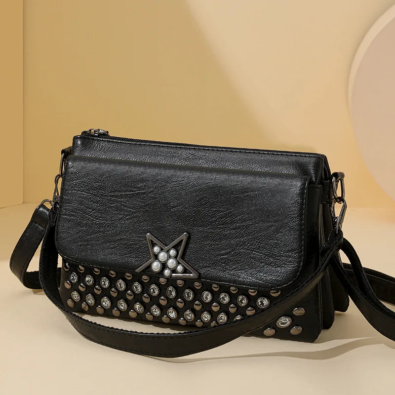 

Winter Hot-selling New Fashion Women's Bag Temperament Versatile Soft Leather Designer Large-capacity Multi-layer Shoulder Bag