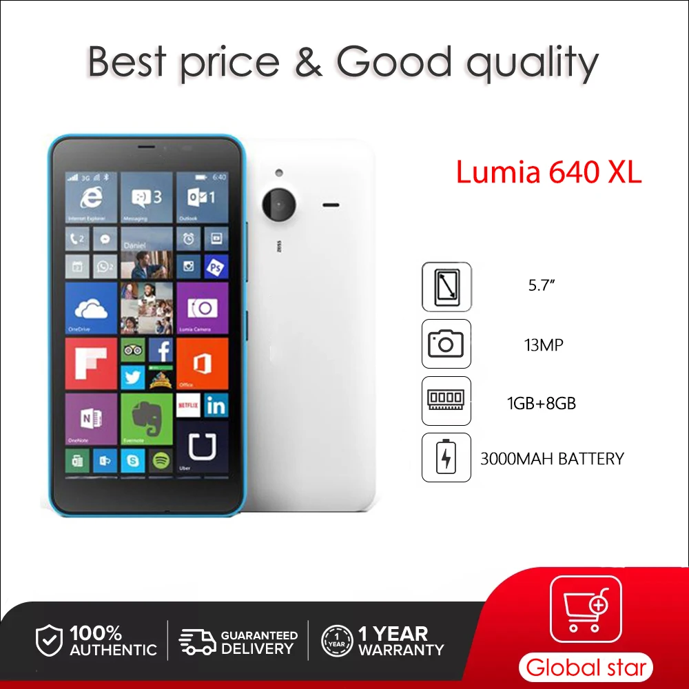 Original Lumia 640 XL 13MP 5.7