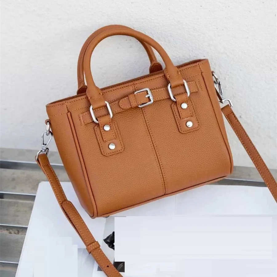 

Small Genuine Leather Handbag Women Real Cow Leather Tote Bag Fashion Ladies Shoulder or Crossbody Bag