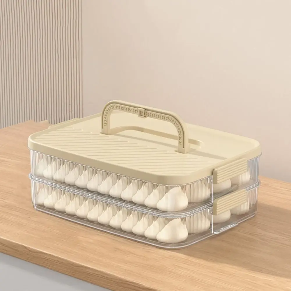 Plastic Frozen Dumpling Storage Box Large Capacity Fresh-keeping Dumpling Box Multi-layer Quick Freezing Food Storage Container