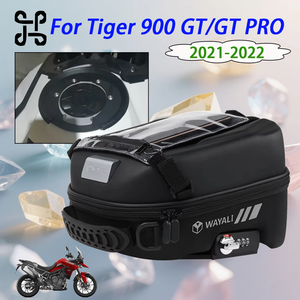 

For TRIUMPH Tiger 900 GT Pro Rally 1050 1200 Explorer Motorcycle Tank Bag Tanklock Luggage Storage Bags Adventure Backpack