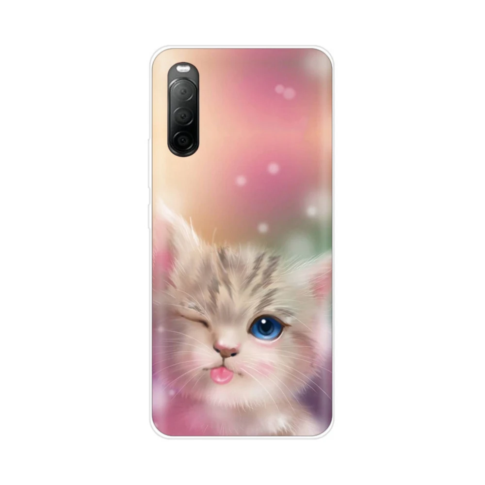 Phone Case For Sony Xperia 10 II Cases 10 iii Soft TPU Silicone Bumper Shockproof Back Cover For Sony Xperia 10 II III Case Capa