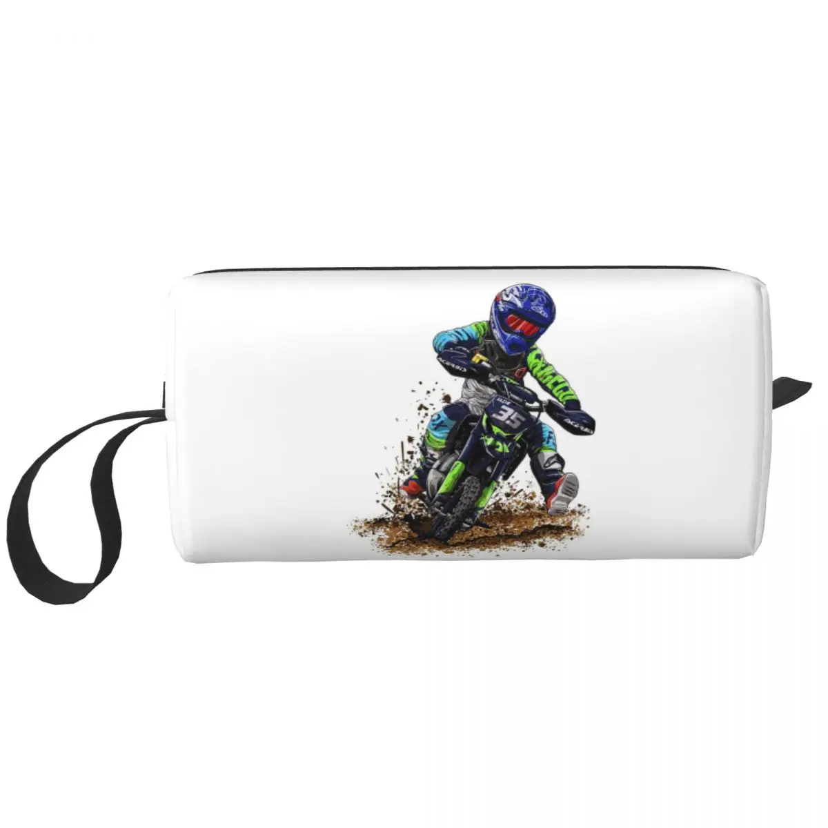 Motocross Dirt Bike Studios MX Rider 35 Pencil Case for Students Pen Box Pencil Bag Stationery Supplies Women Organizer Pouch