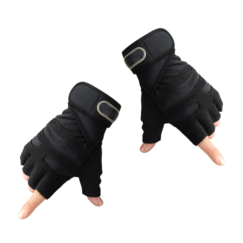 

Half-finger Gloves Fitness Breathable Cloth Shock-absorbing Anti-slip Gym Workout Weights Cycling Durable Sports