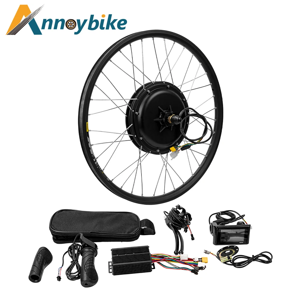 Electric Bike Conversion Kit 26 Inch Conversion Kit 48V 1000W 1500W Front Rear Bicycle Hub Motor Wheel 450rpm Torque 25n.m