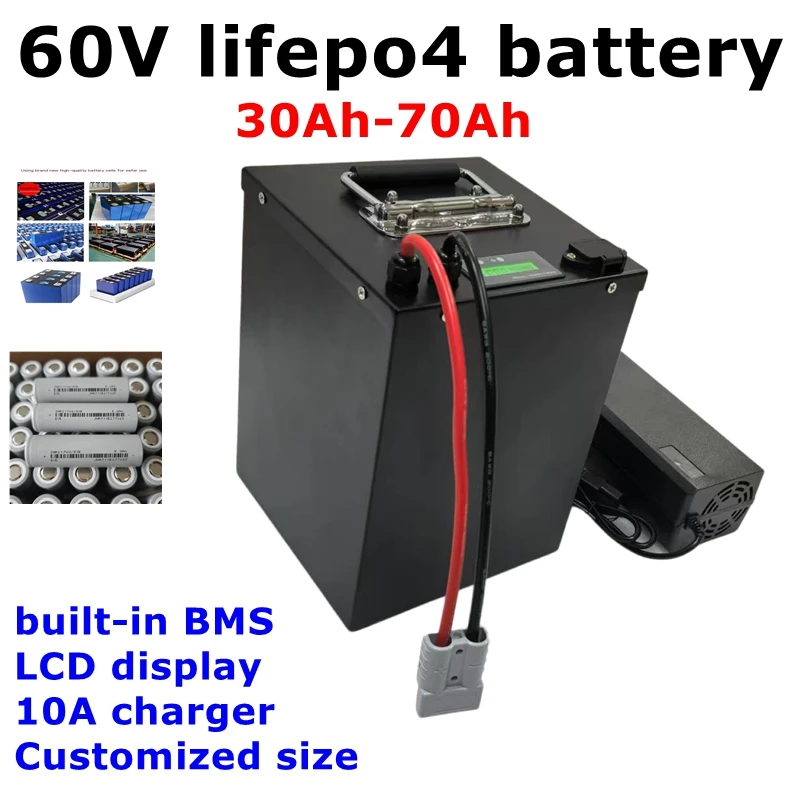 

LT-60V 50Ah 60AH 70Ah 30Ah 40Ah LiFepo4 Lithium Battery for Ebike Electric Scooter Motorcycle Golf cart lifepo４ batteries