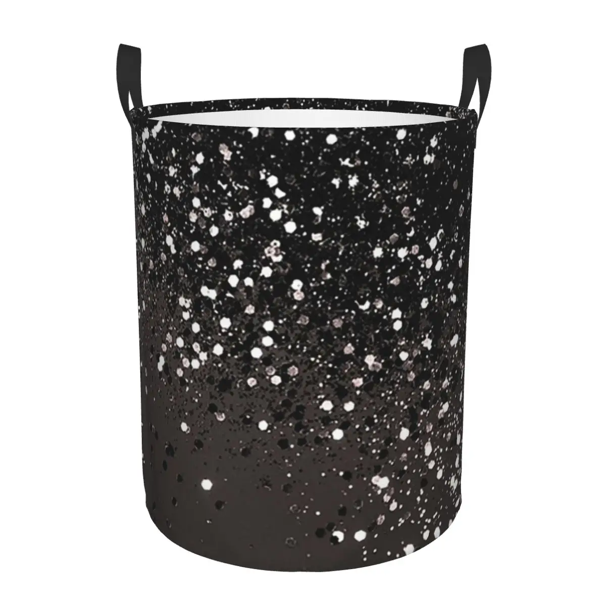 Blush Gray Black Lady Glam Glitter Foldable Laundry Baskets Dirty Clothes Toys Sundries Storage Basket Large Bag For Home Kids