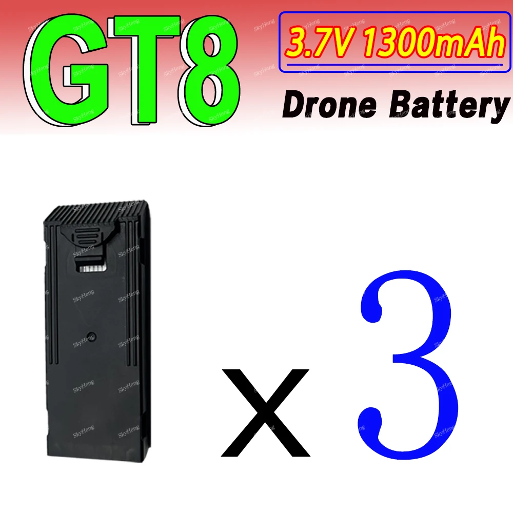 Original GT8 Battery 3.7V 1300MAh Battery For GT8 Screen Drone 4K Professional RC Quadcopter Replacement GT8 Accessory Parts image 3