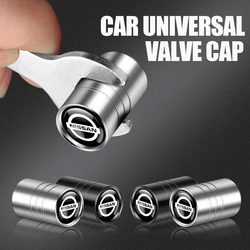 

4Pcs Car Styling Emblem Auto Wheel Tire Air Valve Caps Dust Cover For Nissan X-trail Micra Juke Teana Qashqai J10 Nismo Leaf GTR
