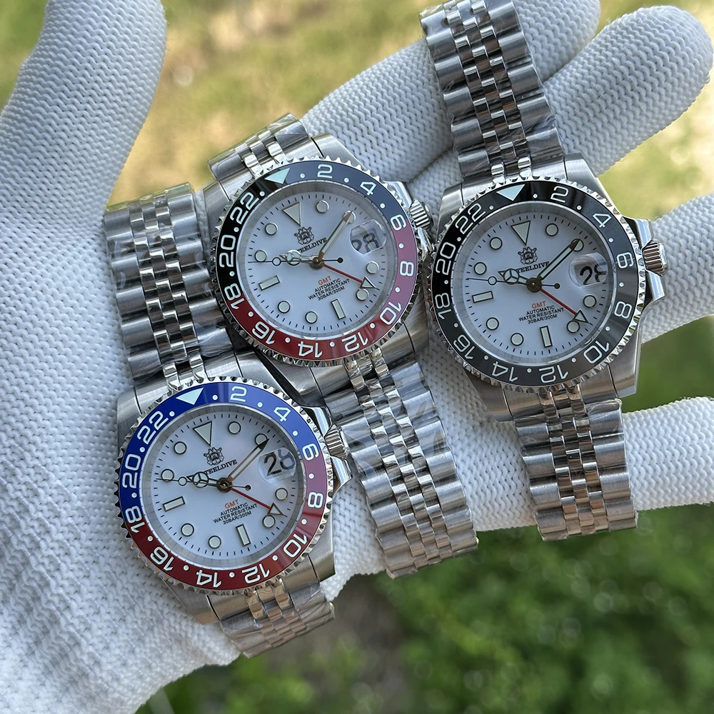 STEELDIVE SD1993 White Dial 60 Clicks Ceramic Bezel 41MM Case Sapphire Glass BGW9 Luminous 300M NH34 Mechanical Men Dive Watches