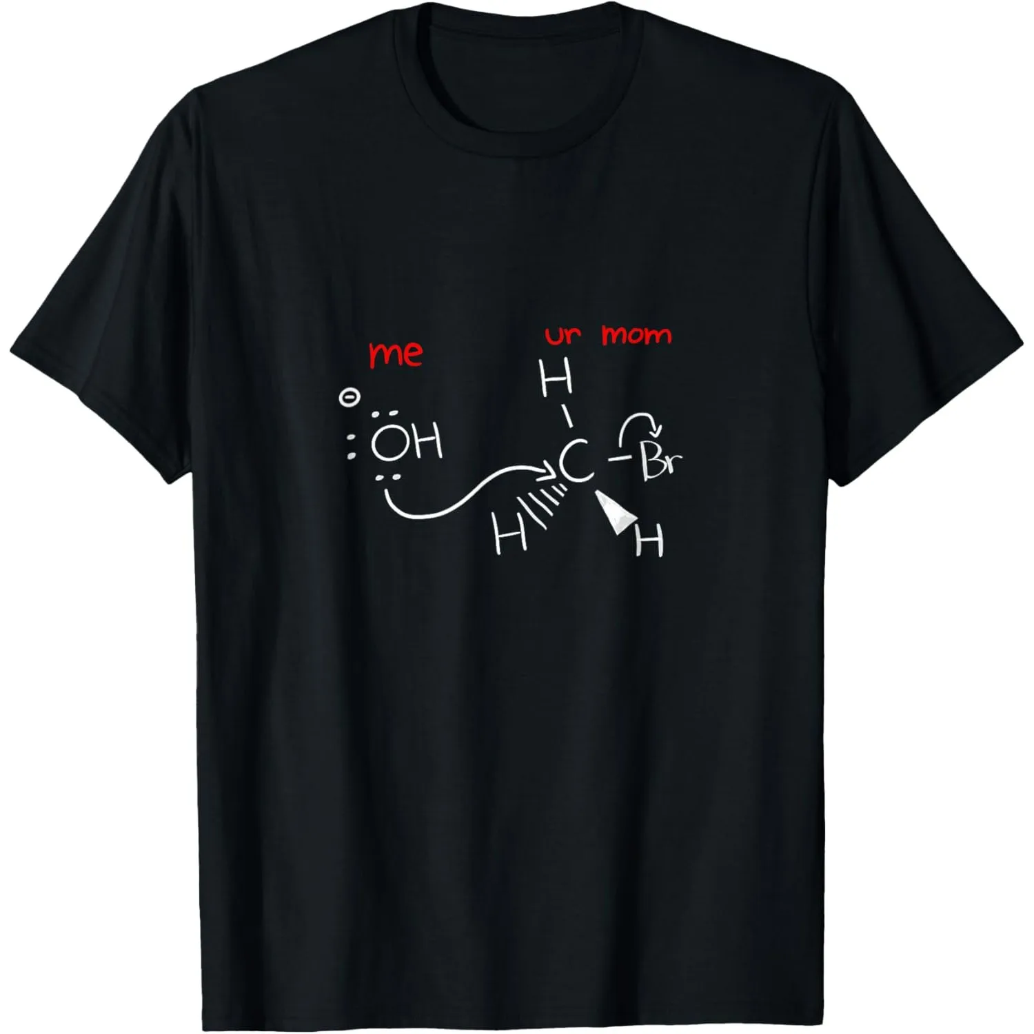 Backside Attack Funny SN2 Reaction Chemistry Graphic Tee Men Casual Cotton T-Shirt