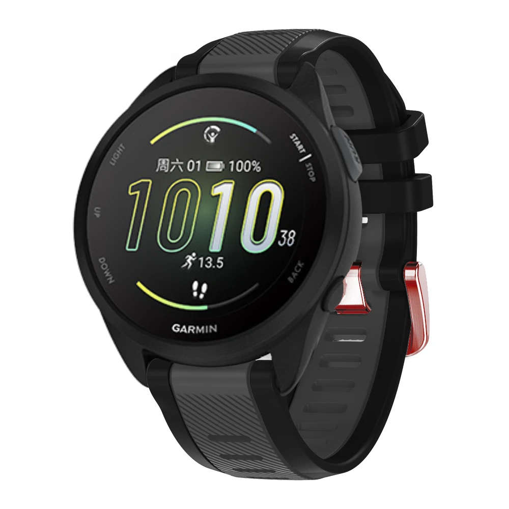 สายนาฬิกา20มม. สำหรับ Garmin Forerunner 165ดนตรีซิลิโคนสำหรับ Forerunner 245 645 158 /vivoactive 3T 5