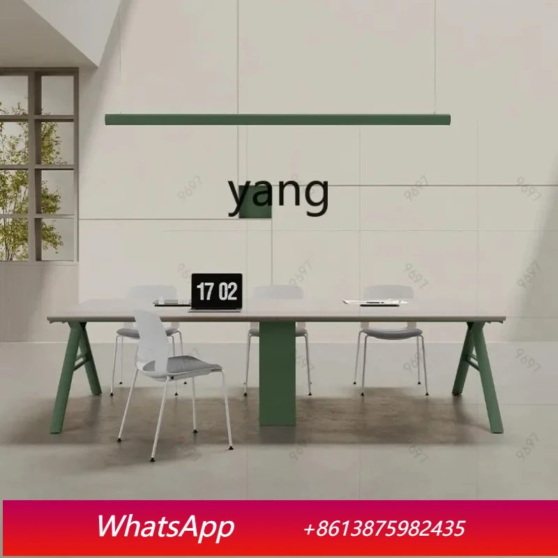 

LMM simple modern strip table conference room table and chair combination negotiation table