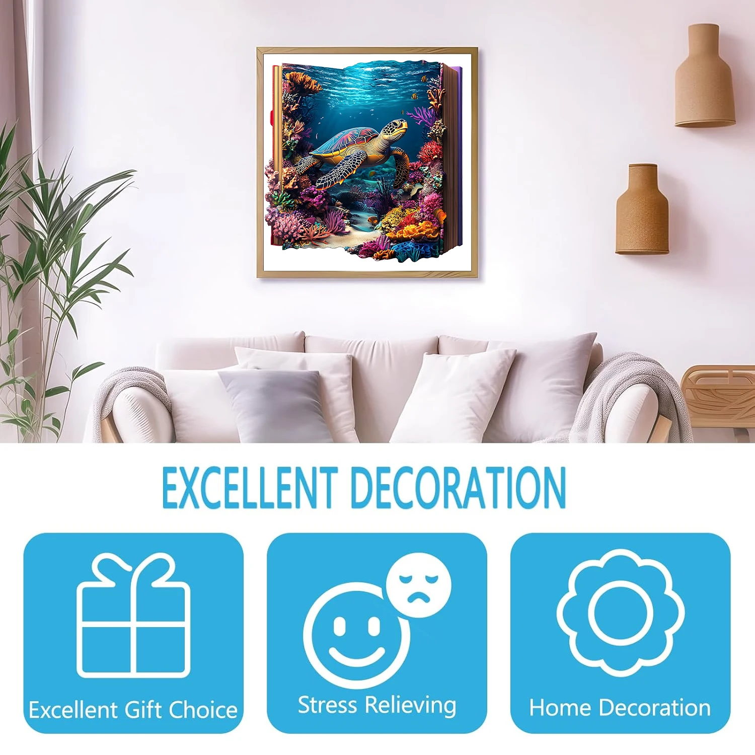 ๐ฟ Tranquil Turtle: Mindful Wooden Art Puzzle for Relaxation & Focus 6