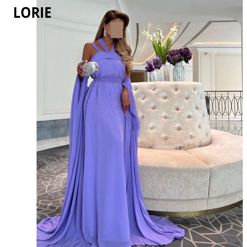 

LORIE Arabic Evening Dresses Mermaid Spaghetti Straps Sparkly Beaded Sequins Custom Made Formal Wedding Party Gowns Prom Dress