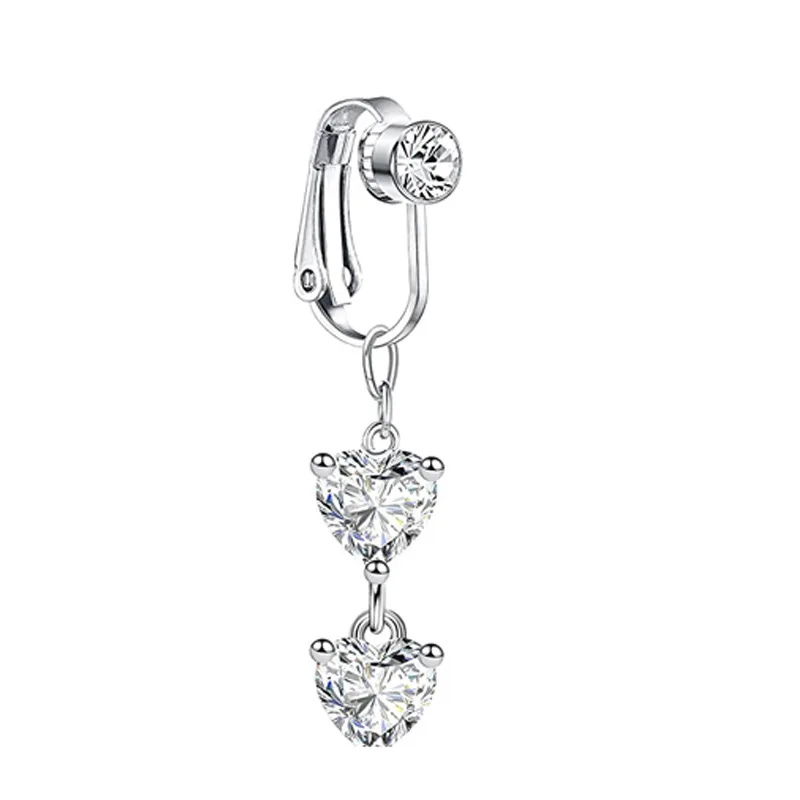 Faux Nep Buik Vlinder Nep Buik Piercing Hart Clip Op Navelstreng Navel Nep Pircing Vlinder Verlaat Kraakbeen Earring Clip