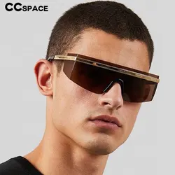 47389 Oversized One Lens Luxury Goggle Sunglasses Men Women Fashion Shades UV400 Vintage Glasses
