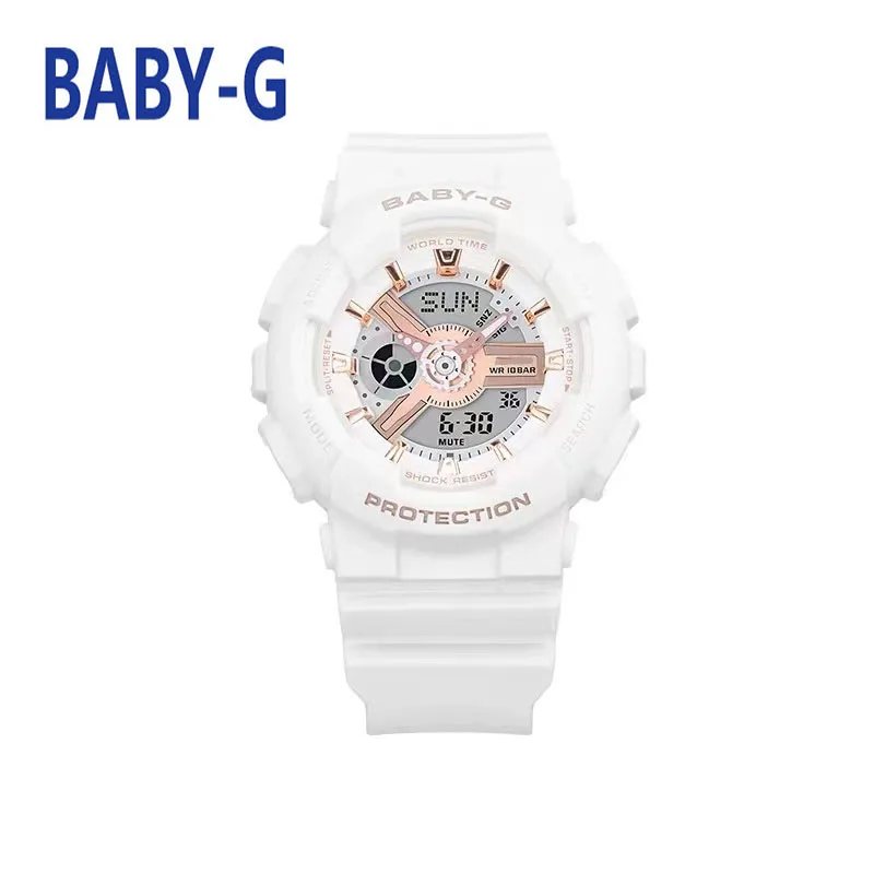 2023 New Luxury BABY-G BA-110XCP All-in-one circular new Calendar Naked Pink Sport Waterproof Women\'s Quartz Watch