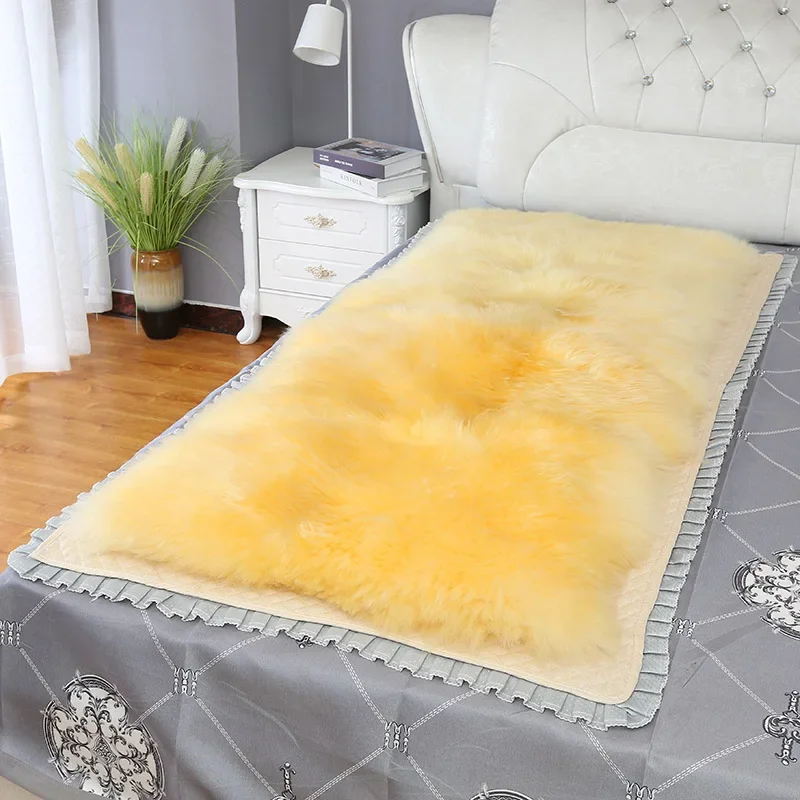 Leather mattress whole sheepskin mattress thick multi-color optional customized warm Wool padding camping baby bed