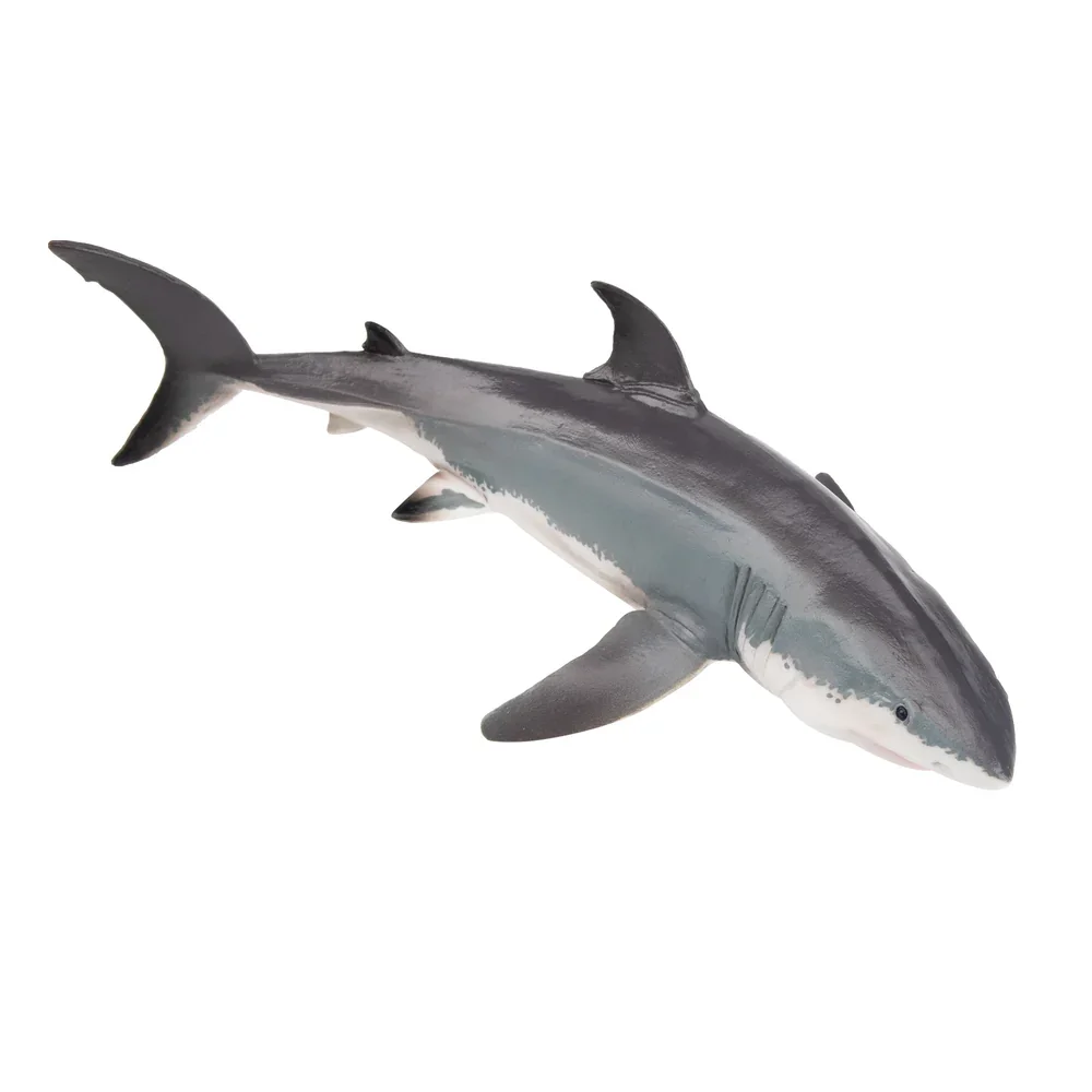 Toymany Simulation Great White Shark Ocean Animal Model Toy Mini Figures Dolls Action Figurines Toys Children Gift  Cake Decora