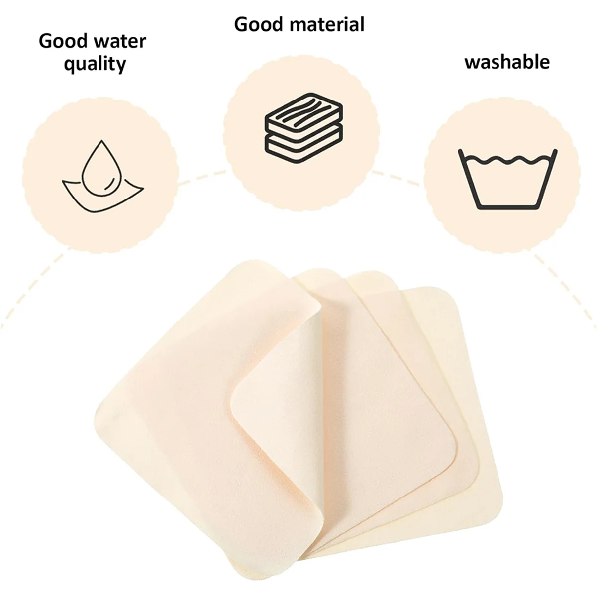 ABXHH 20-teiliges Leder-Gämsen-Tuch, Gämsen-Keramik-Werkzeug, 9,9 x 9,9 cm, vorgeschnitten, zum Glätten von Topf, Felgenbesatz, Schlammwerkzeug