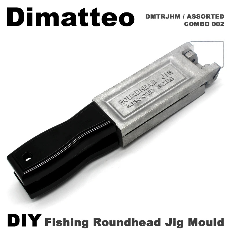 Dimatteo DIY Fishing Roundhead Jig Mould DMTRJHM/ASSORTED COMBO 1/2oz. 3/4oz. 1oz 5 Cavities