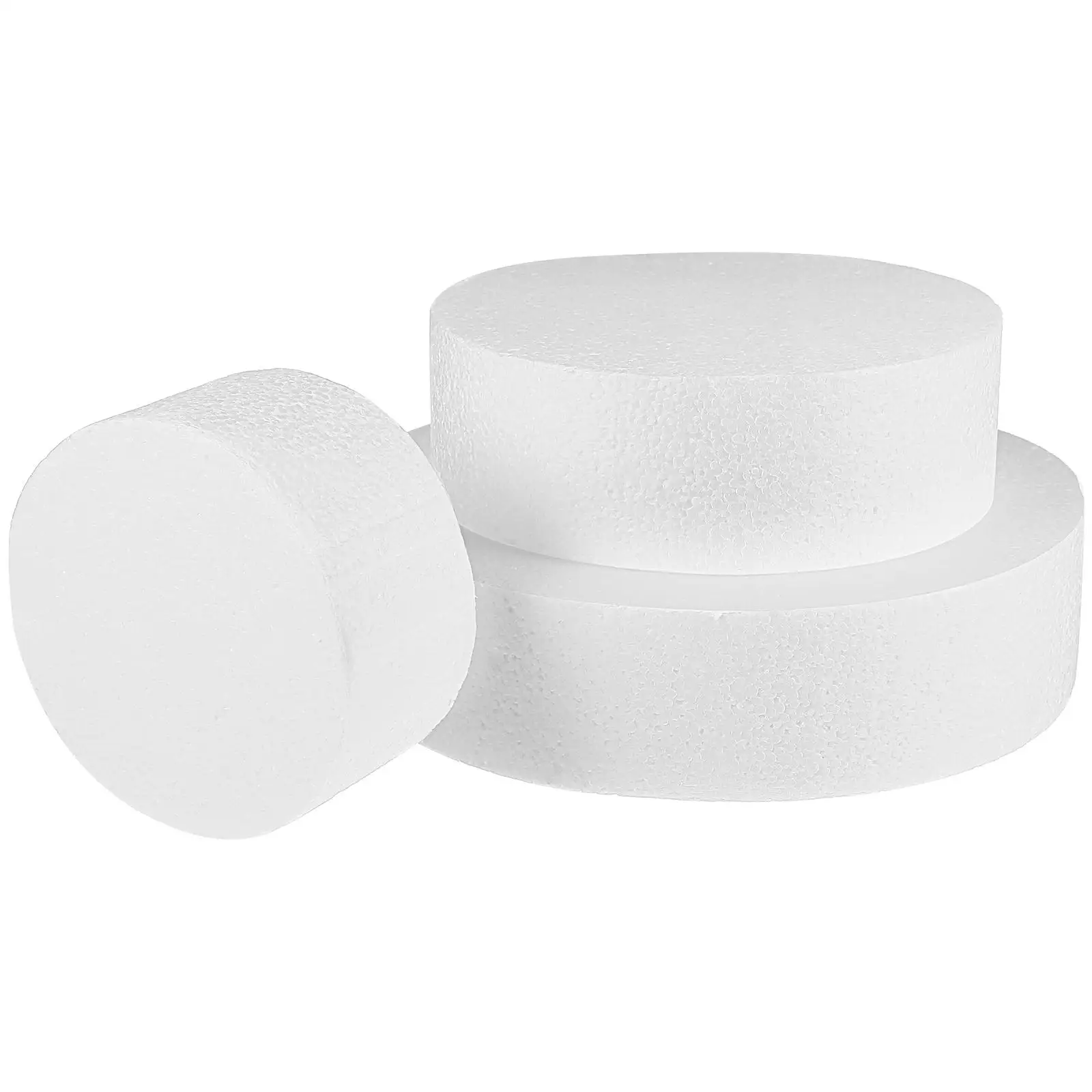 

3Pcs Cake Decorating Practice Mouldtools Lightweight White Foam Rounds for Wedding Cake Decorating Practice Tools Customizable