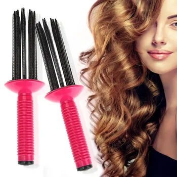 New Adjustable Air Volume Comb Hair Fluffy Styling Curler Curls Comb Hair Curler Heatless Curling Make Up Brush Roller Tools