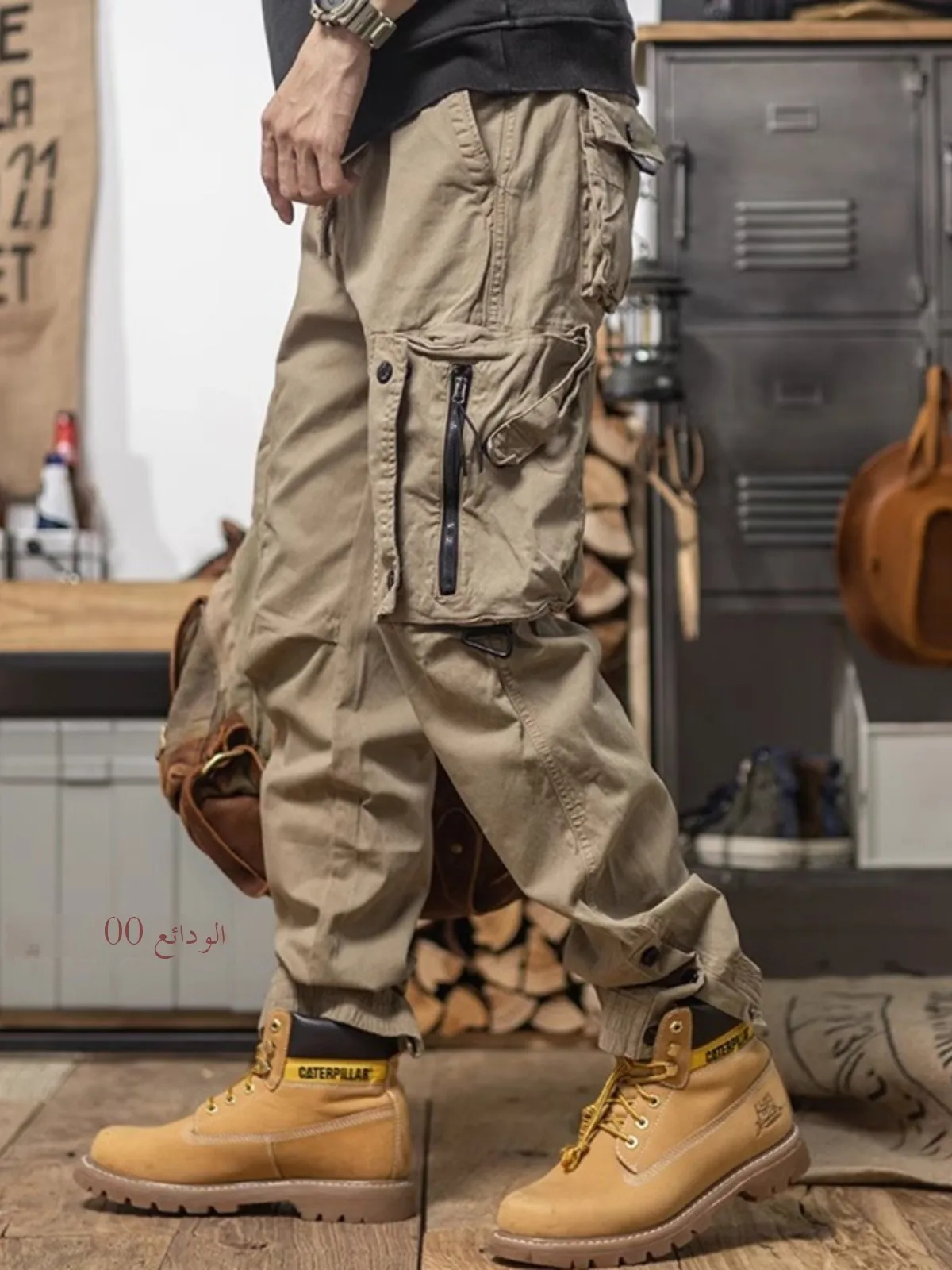 Large Size American Style Paratrooper Casual Workwear Pants Men's Autumn 2024 Outdoor Commuting High Street Cuffed Leisure Tr...