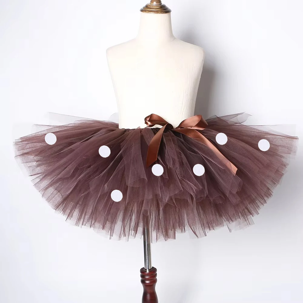 Brown Deer Tutu Skirt for Baby Girls Reindeer Christmas Dress Up Costumes for Kids Toddler Xmas New Years Ballet Tutus Outfit