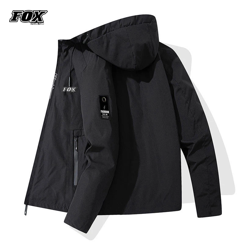 

FOX Cycling Team Men's MTB Windproof Jacket Men Outdoor Riding Downhill Bike Motocross Breathable Coat Ropa Ciclismo Para Hombre