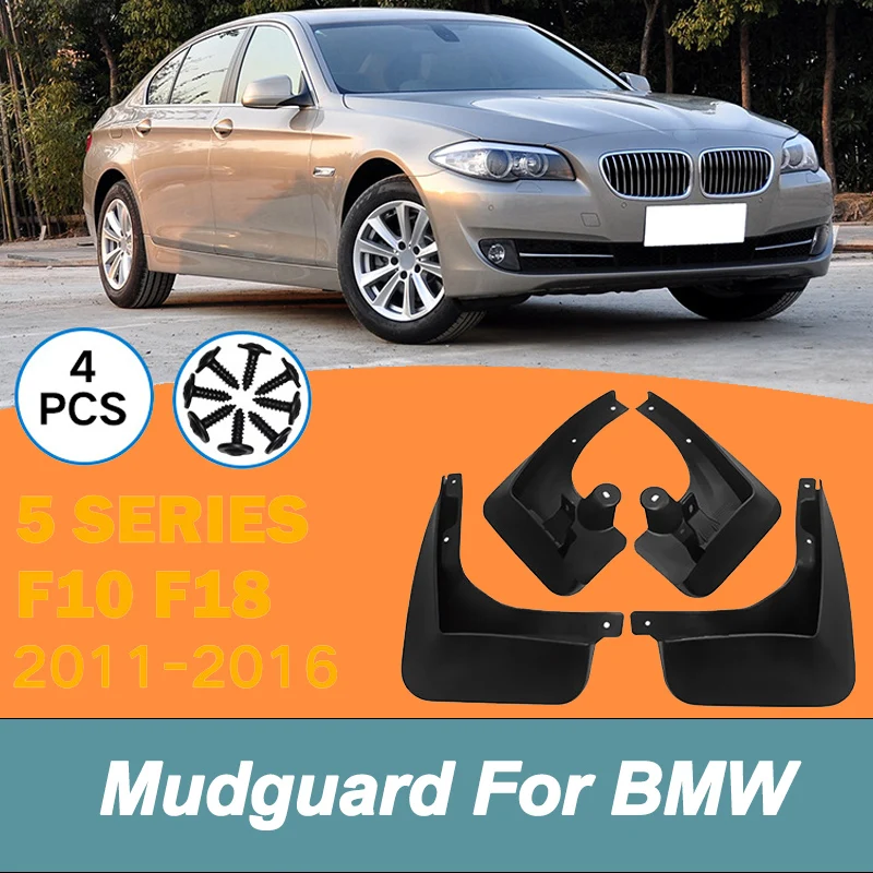 

For BMW 5 Series F10 F18 2011-2016 2012 Automotive Tire Mudguard Waterproof Prevent Mud Splashing Car Mud Flaps 4pcs Accessories