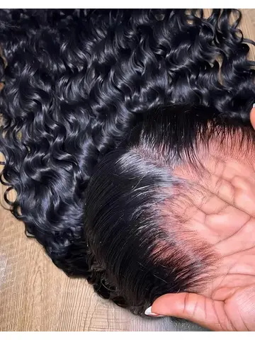 Peruka typu lace front, 40 cali, kręcone włosy, fala wodna, peruka z koronką HD 13x6, głęboka fala, peruka z ludzkich włosów, gęstość 250, wstępnie wyskubana, włosy brazylijskie.