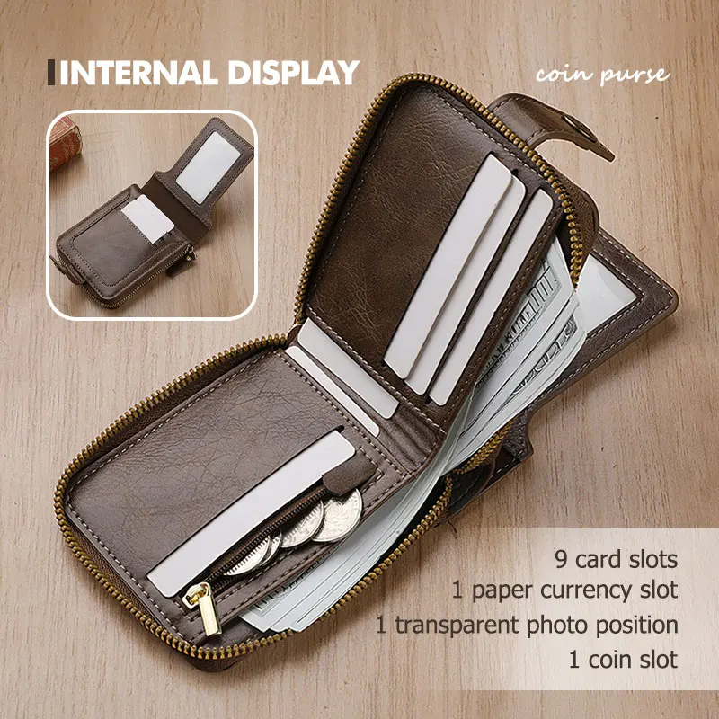 For Renault Leather Car Transverse Wallet Flap Purse Short Money Clip RS Sport Megane 3 4 2 Clio 5 Line Sandero Scenic Logan - view 2