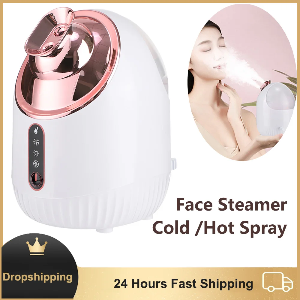 

Face Hair Steamer Machine Cold Hot Nano Mist Sprayer Facial Ozone Vaporizer Deep Hydrating Cleansing Face Humidifier Skin Care