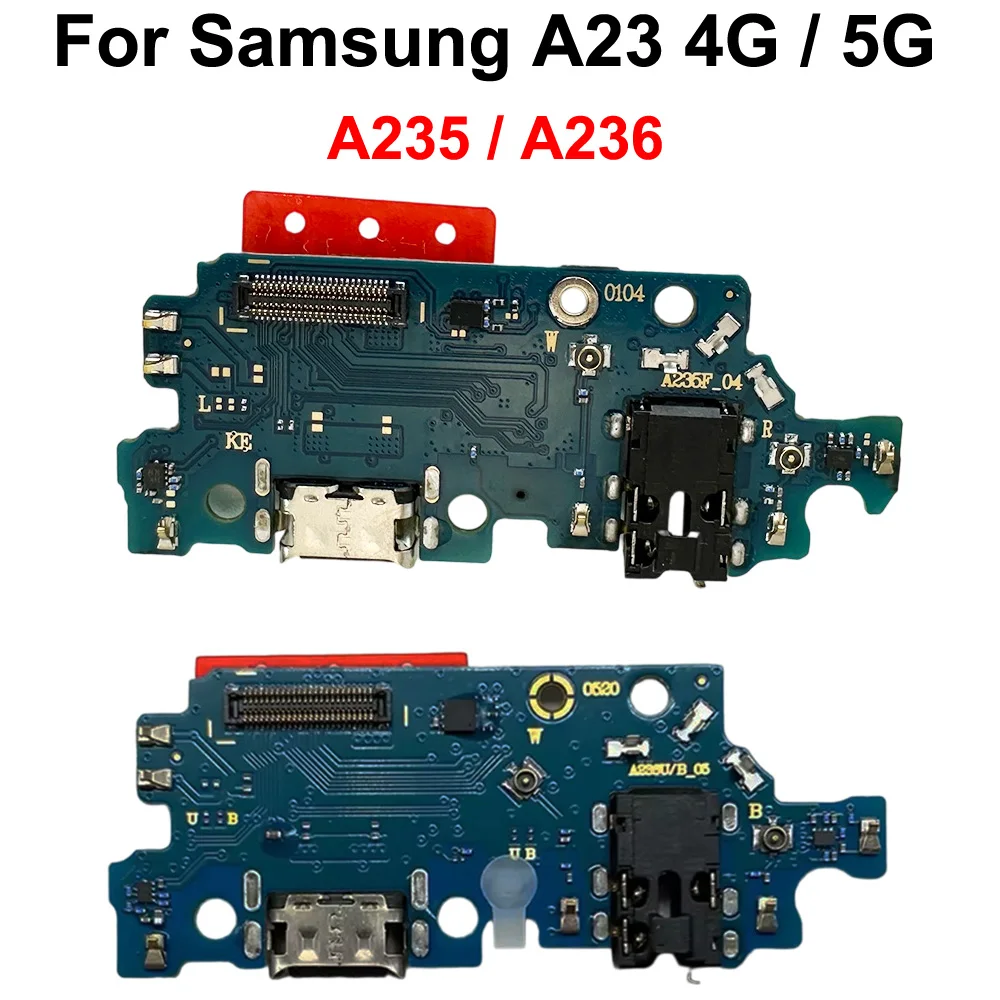 GEFENSI USB Charge Port Jack Dock Connector Charging Board For Samsung Galaxy A23 4G 5G A235 A236 Charging Board Replacement Par
