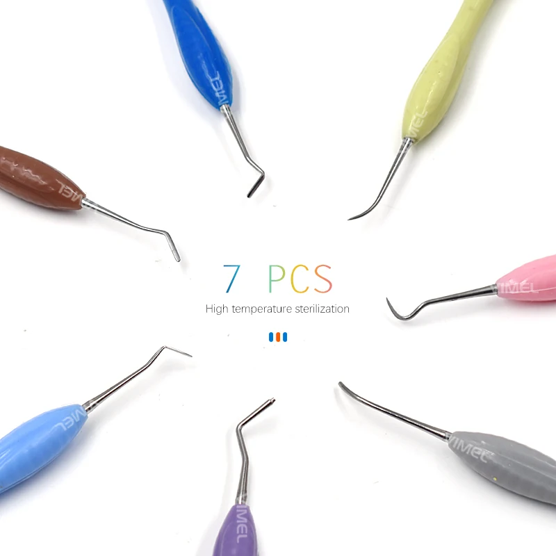 

7Pcs Dental Composite Filling Instruments Silicone Handle With Cassette Aesthetic Restoration Instrument for Dental Lab
